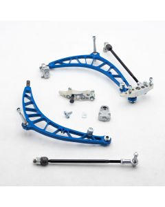 The complete Wisefab BMW E46 Narrow Lock Kit, including all the components necessary for optimal front suspension performance